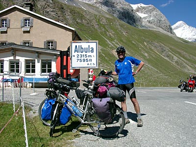 Radeln zu den Oberitalienischen Seen - hier: am Albula Pass